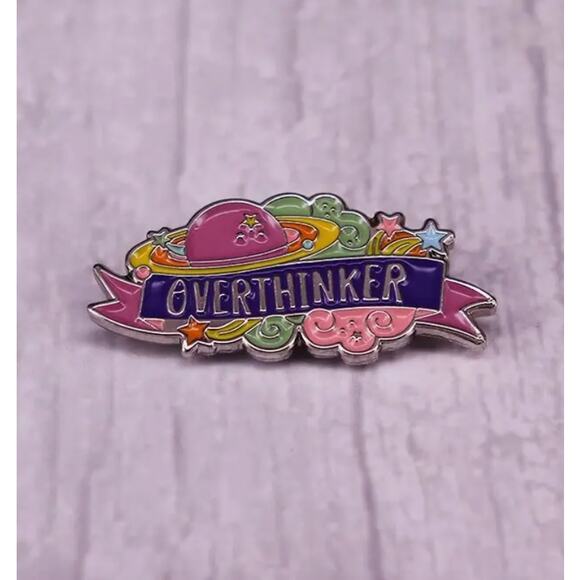 Overthinker Enamel Pins 453-1 - Picture 2 of 4